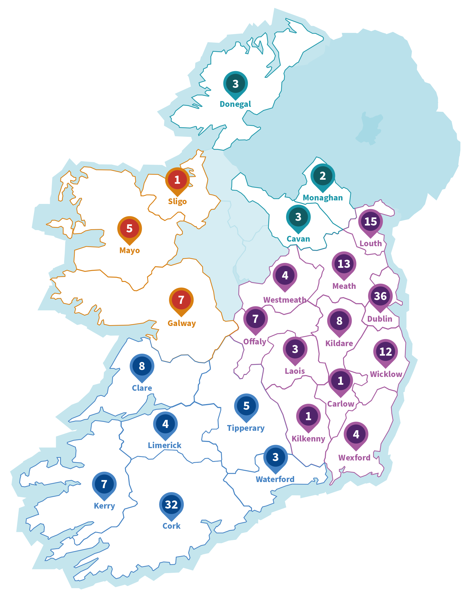 Map of Ireland